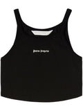 Palm Angels Logo-Print Tank Top — Black