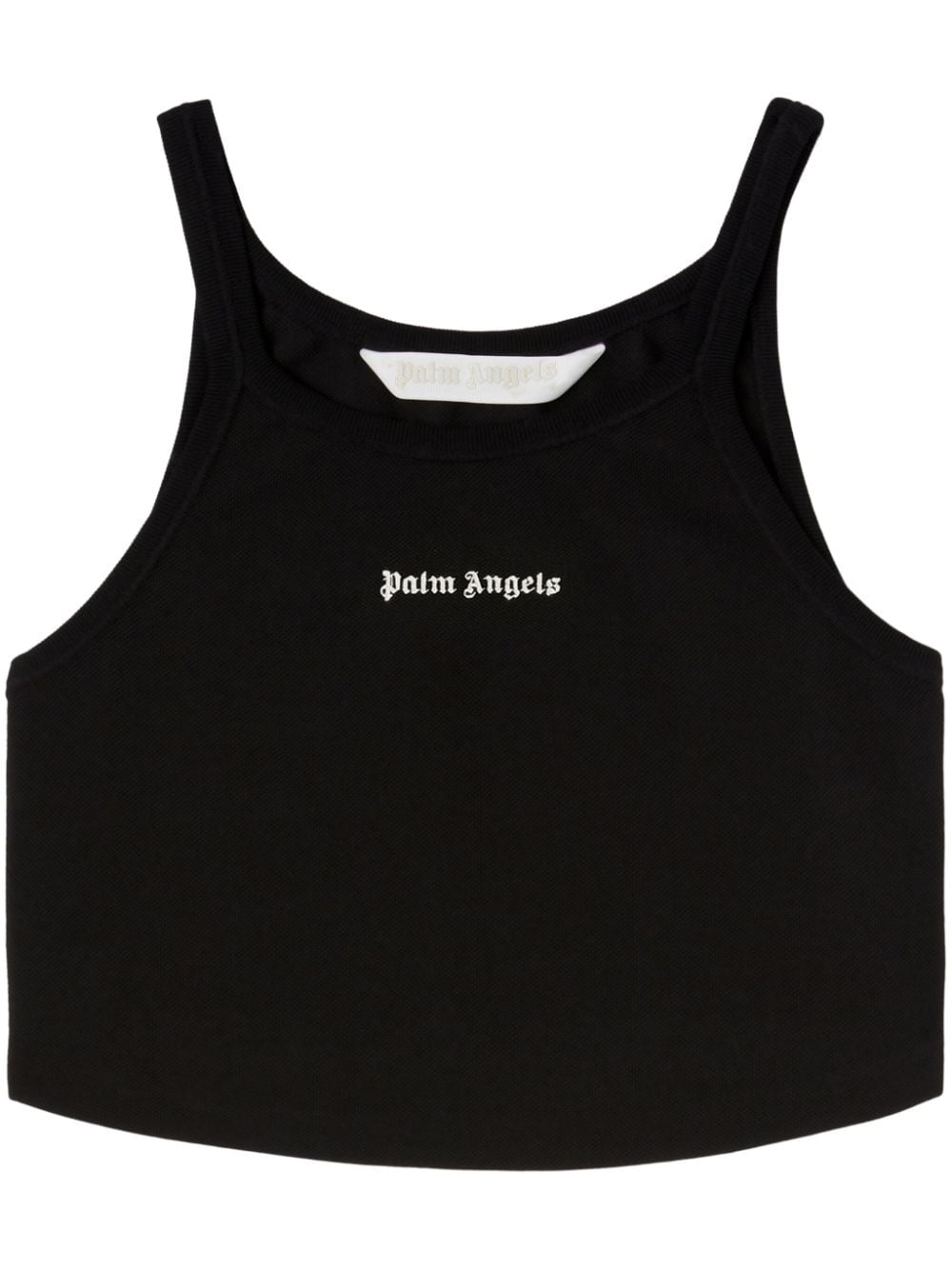 Palm Angels Logo-Print Tank Top — Black