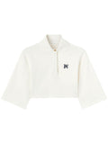 Palm Angels Monogram Logo Embroidered Shirt — Off-white