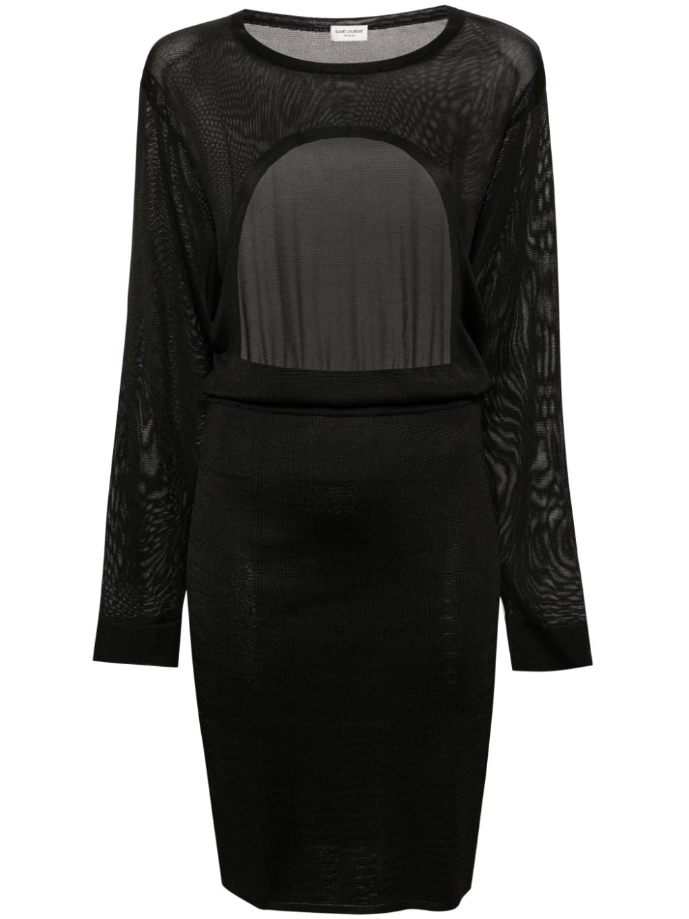 Saint Laurent Open-Back Knit Dress — Black