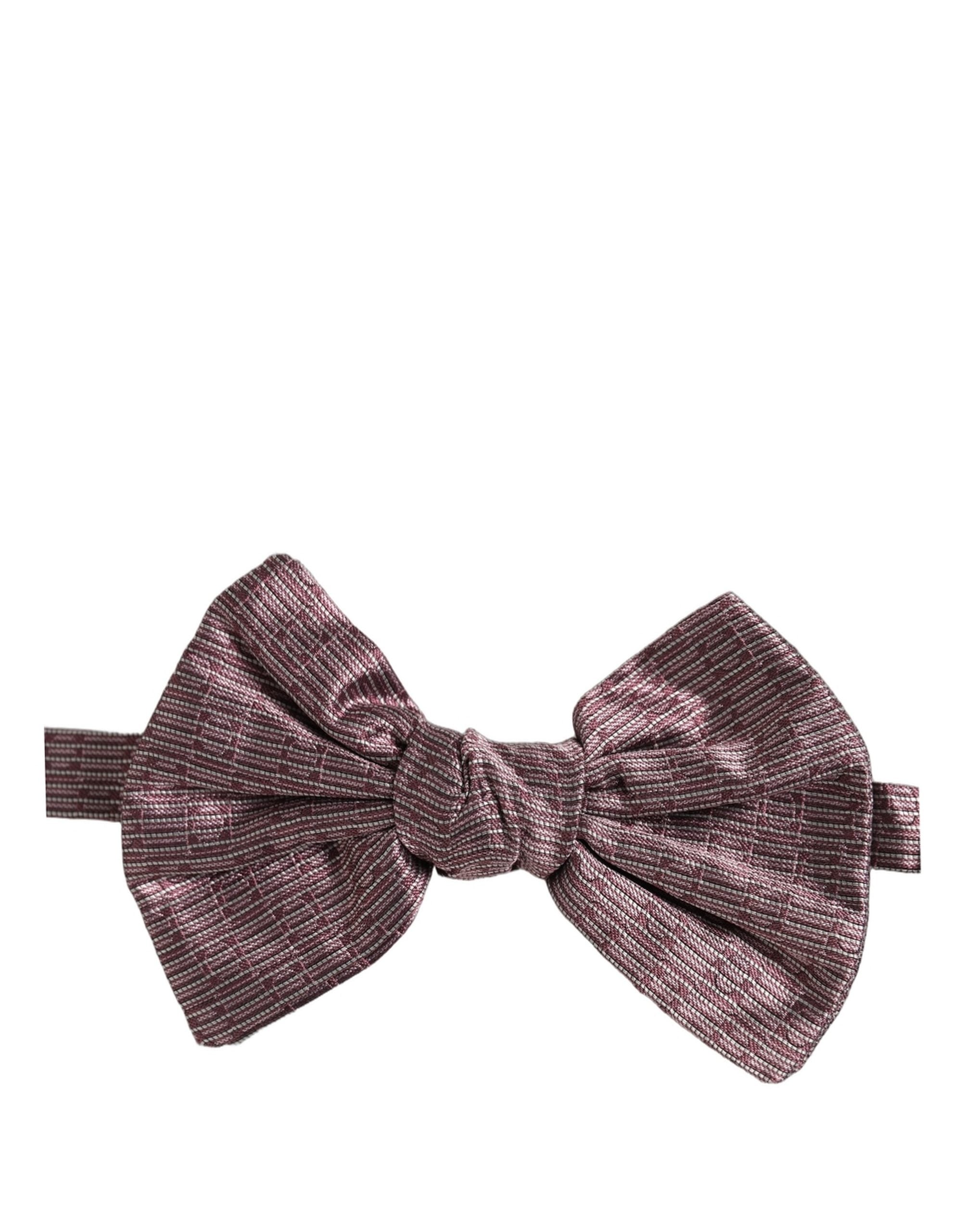 Dolce & Gabbana Silk Adjustable Bow Tie — Maroon