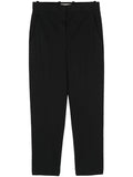 Circolo 1901 Stretch-Cotton Tapered Trousers — Black
