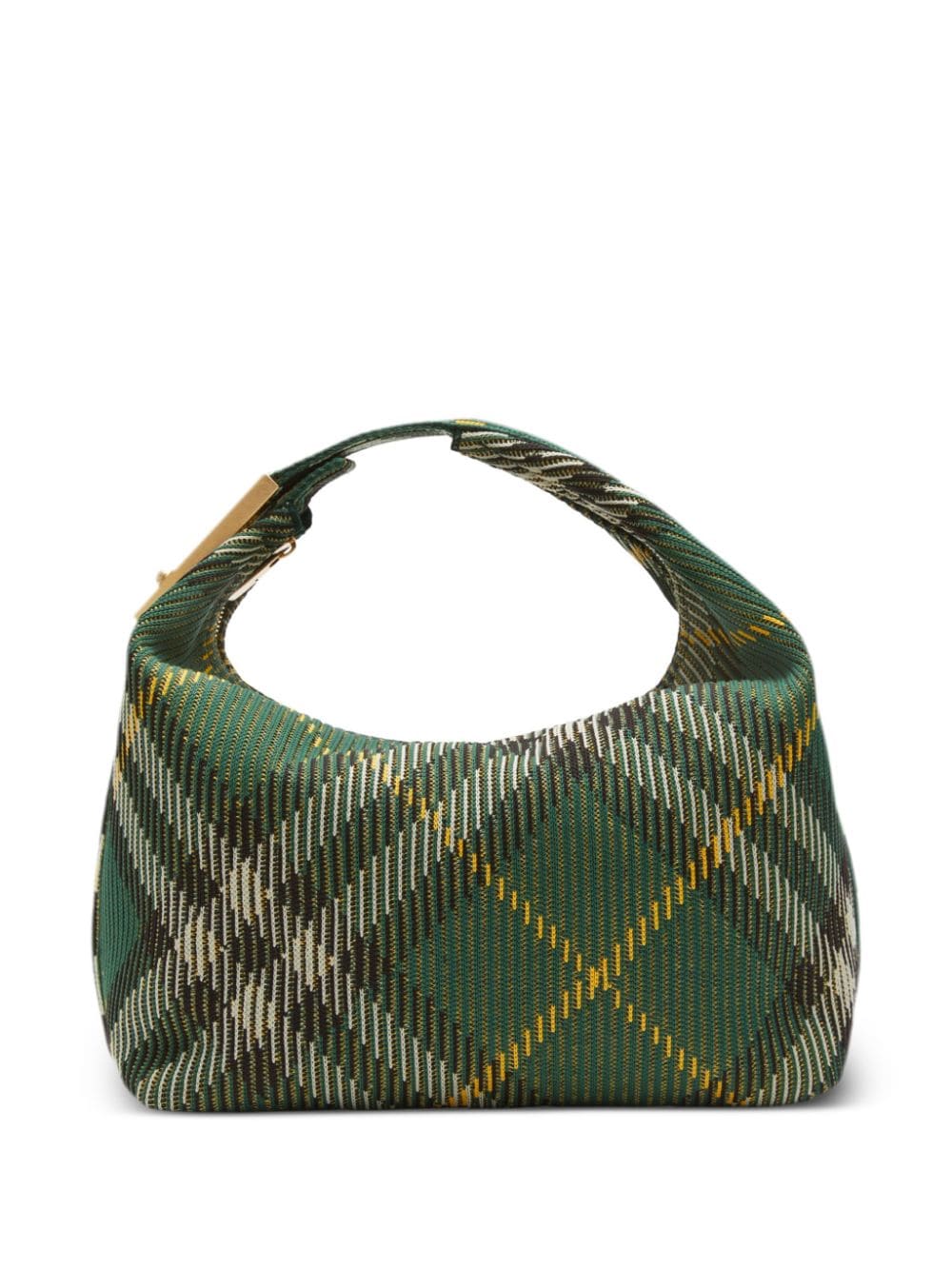 Burberry Check Pattern Shoulder Bag — Green