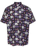 Comme Des Garcons Andy Warhol Print Cotton Shirt — Black
