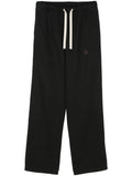 Palm Angels Monogram Embroidered Trousers — Black