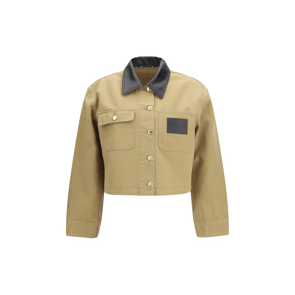 Balenciaga Cotton Cropped Jacket — Beige