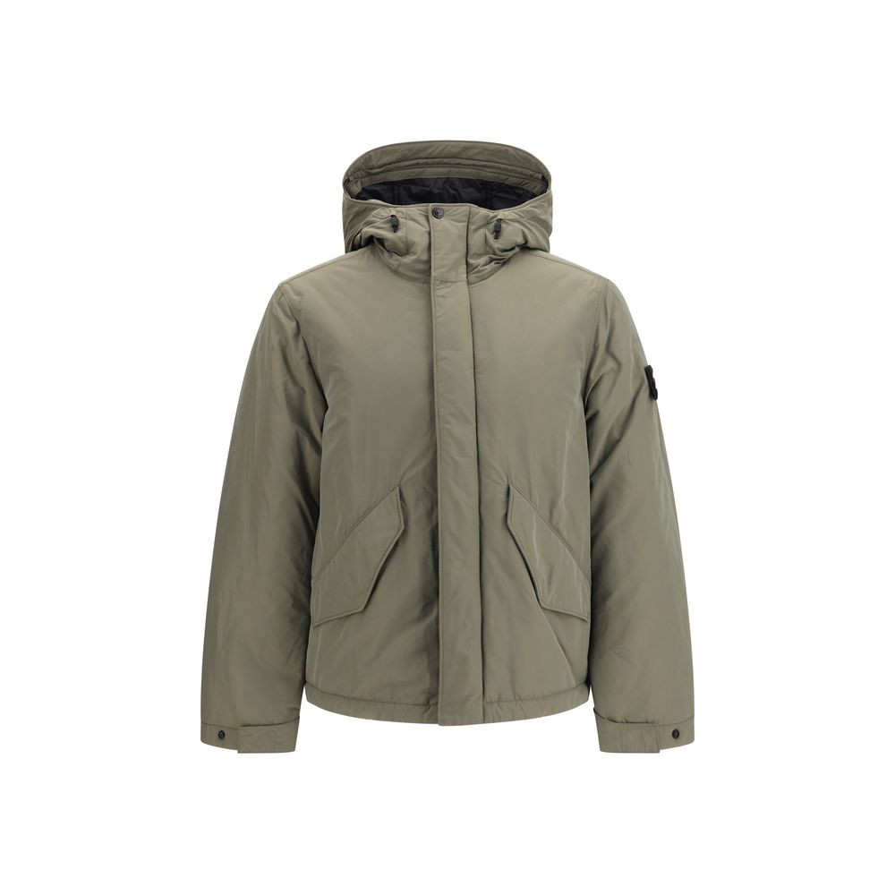 Stone Island Padded Polyester Shell Jacket — Beige