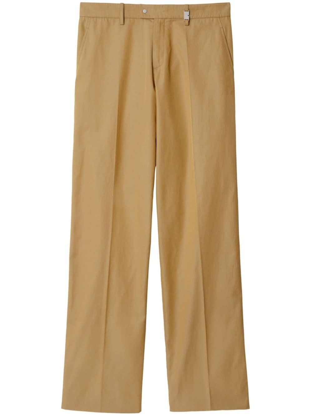Burberry Straight-Leg Cotton Trousers — Camel