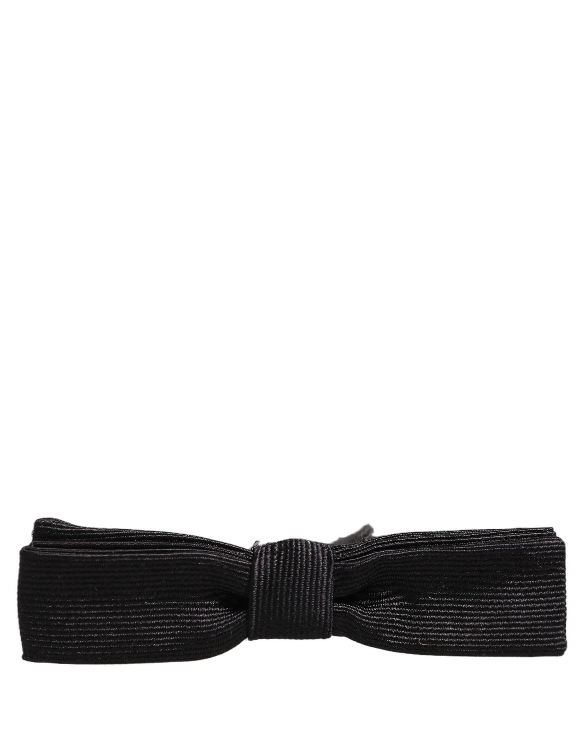 Dolce & Gabbana 100% Silk Bow Tie — Black