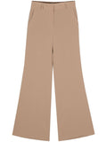 Alberto Biani Flared Cady Trousers — Beige