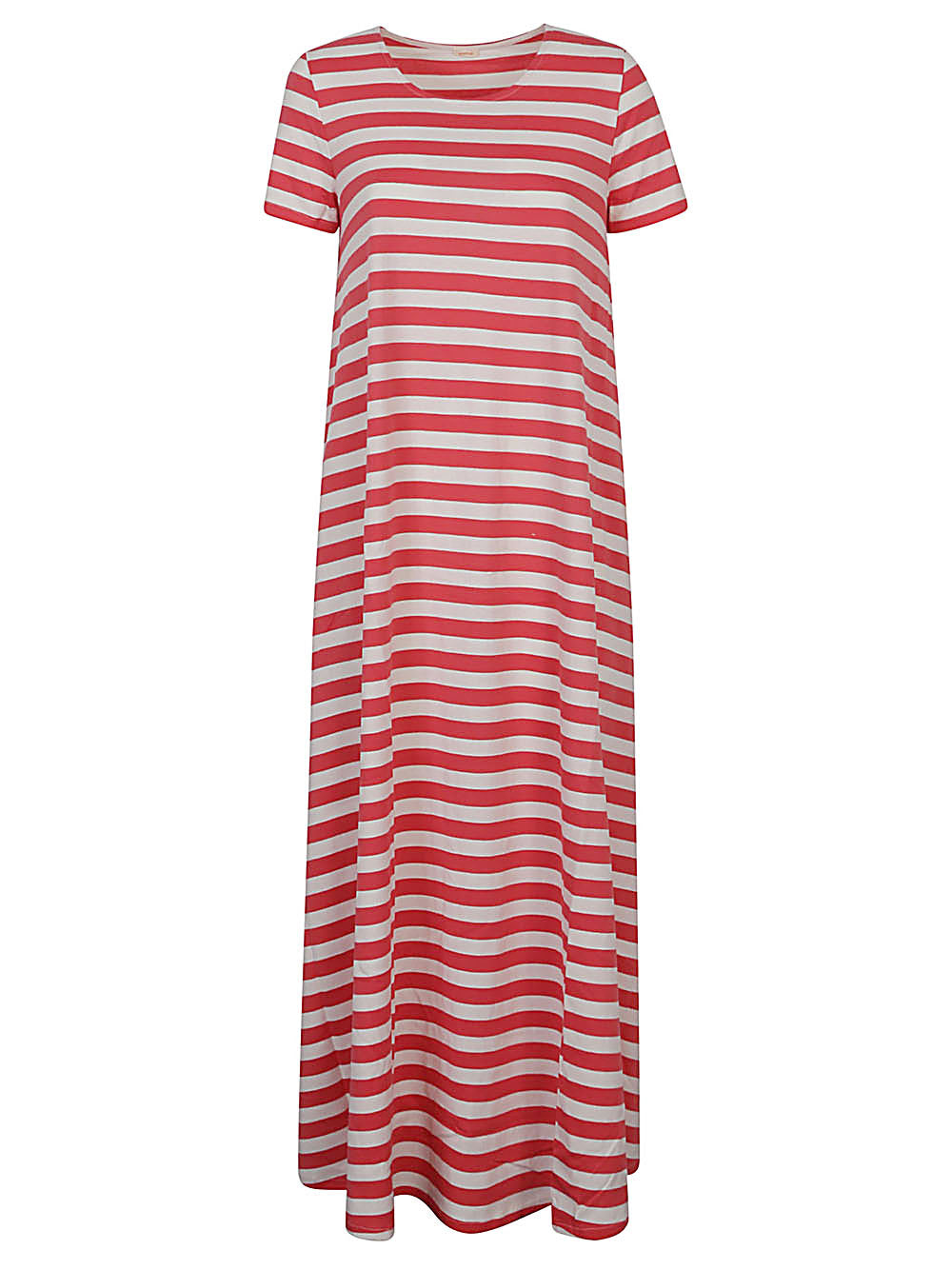 Apuntob Striped Cotton Dress — Red