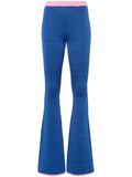 Bally Flared Knit Trousers — Blue