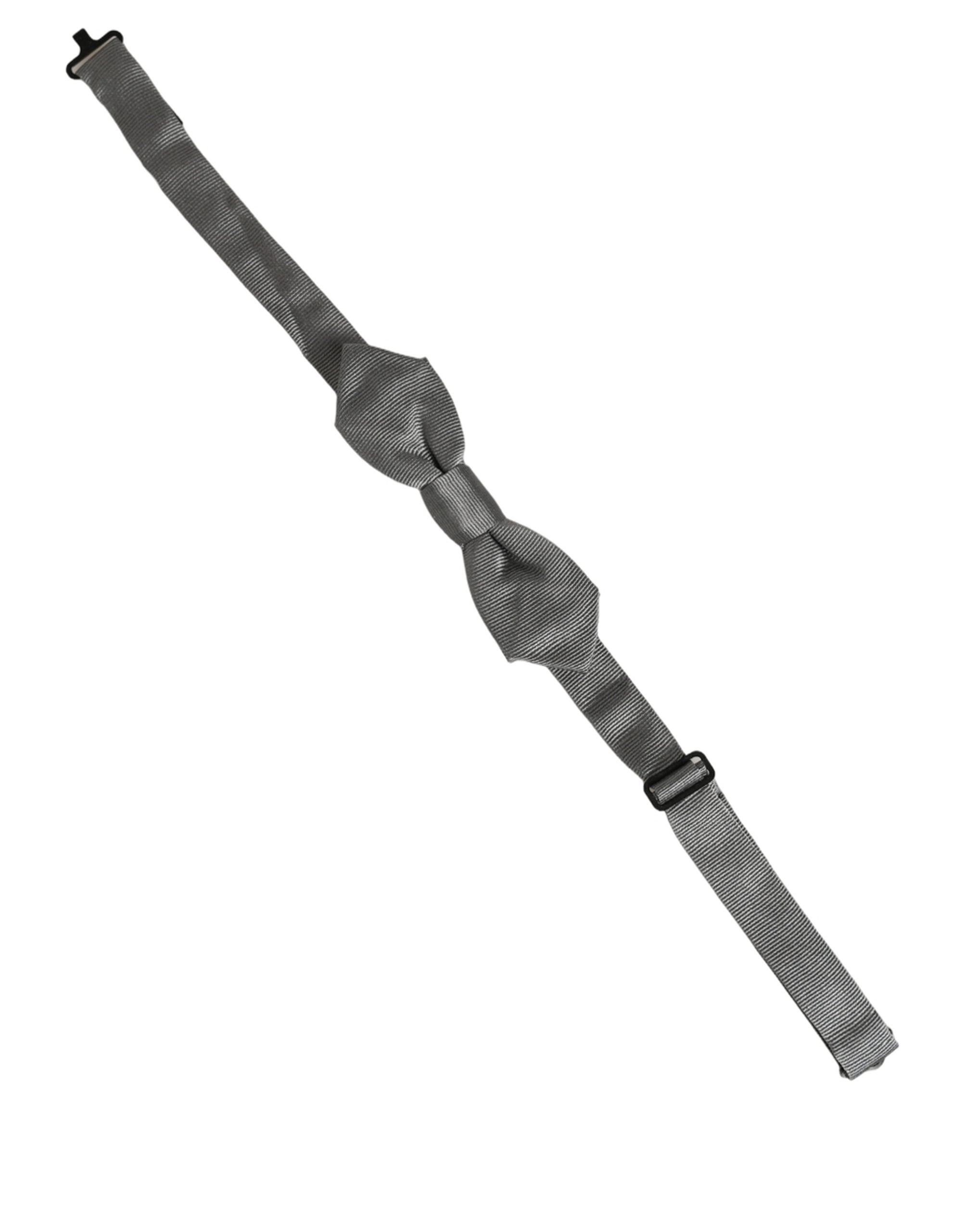 Dolce & Gabbana Silk Bow Tie — Gray