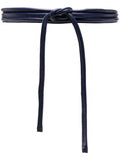 Furling By Giani Navy Calf Leather Tie Belt — Navy