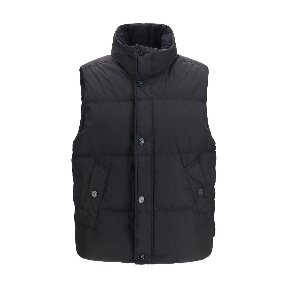 Stone Island Crinkle Reps Vest — Black