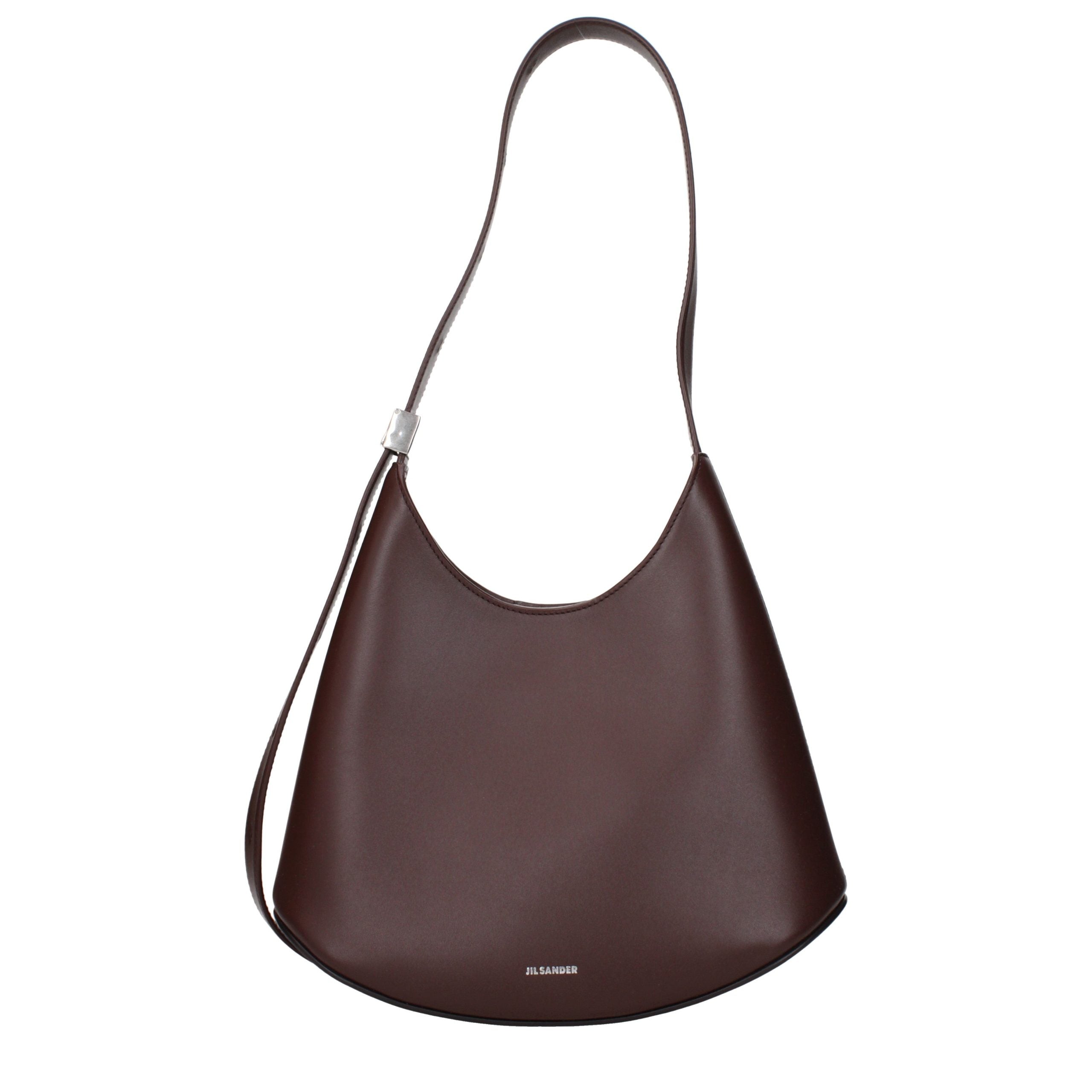 Jil Sander Leather Shoulder Bag — Brown