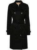 Burberry Gabardine Weave Trench Coat — Black