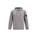 Stone Island Compass Logo Cotton Hoodie — Gray