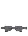 Dolce & Gabbana Houndstooth Silk Bow Tie — Black