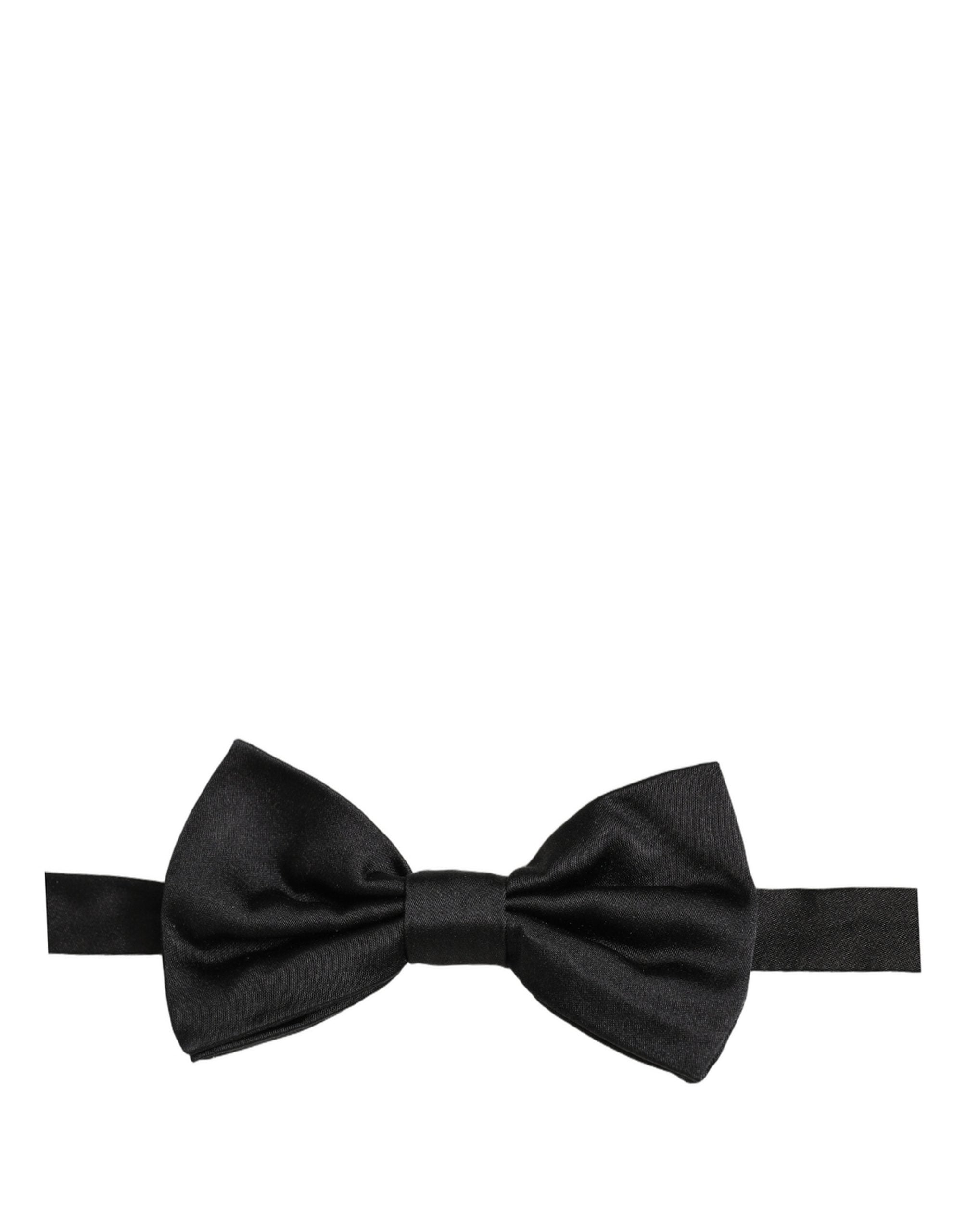 Dolce & Gabbana Silk Pre-Tied Bow Tie — Black