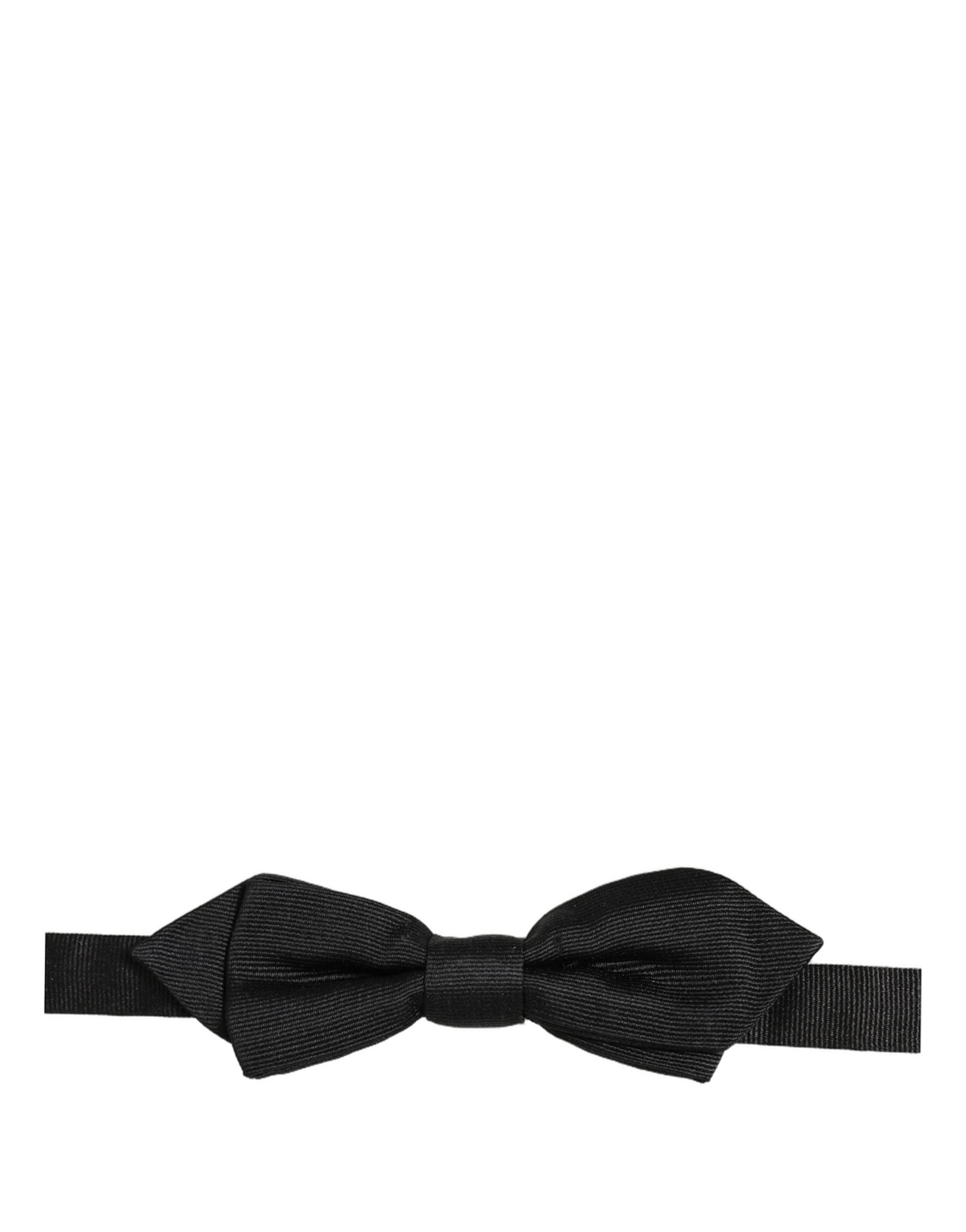 Dolce & Gabbana Silk Bow Tie — Black