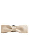 Dolce & Gabbana Silk Bow Tie — Beige
