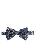 Dolce & Gabbana Floral Silk Bow Tie — Navy