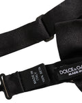 Dolce & Gabbana Adjustable Silk Bow Tie — Black