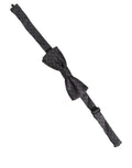 Dolce & Gabbana Silk Geometric Bow Tie — Gray