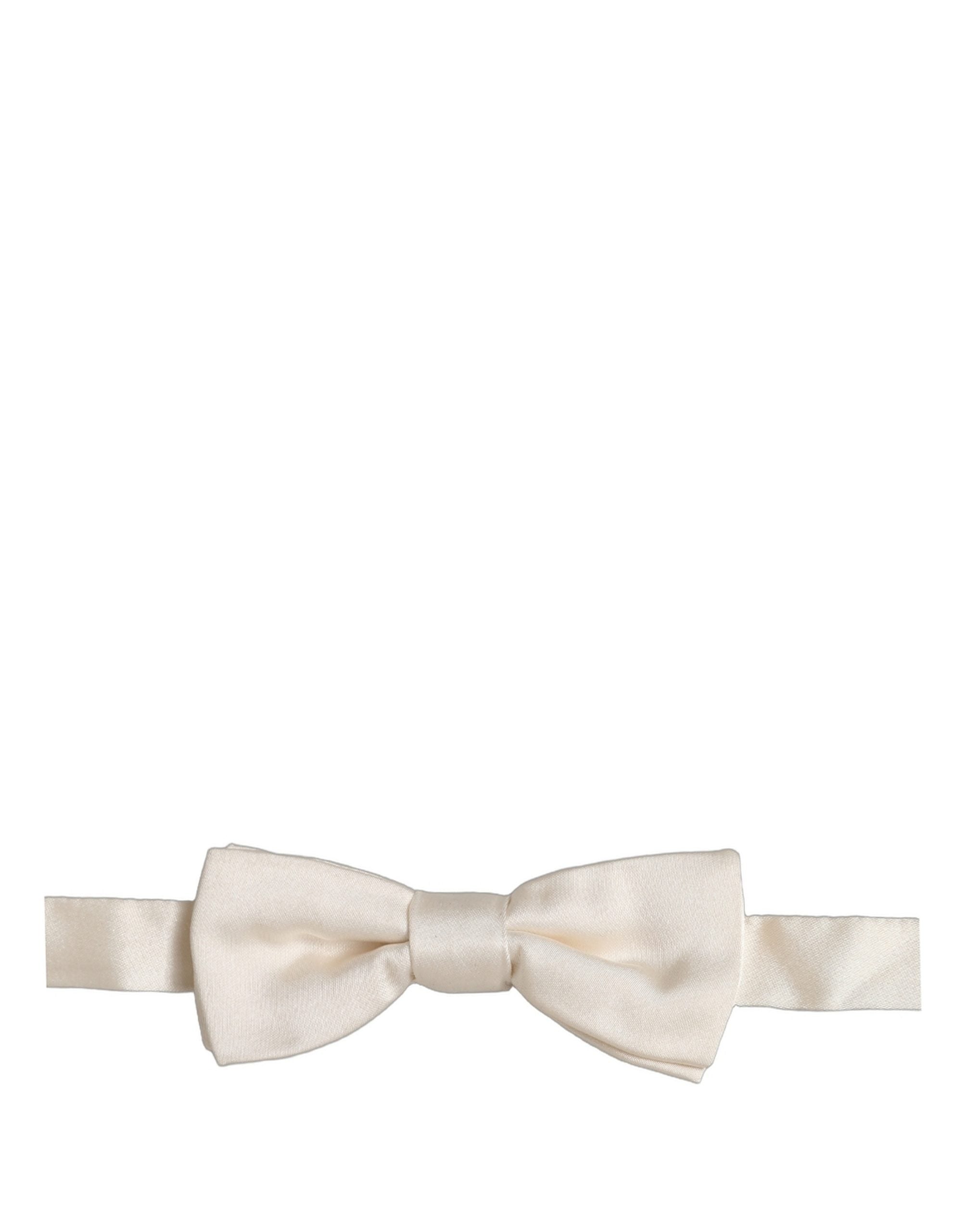 Dolce & Gabbana Silk Bow Tie — White