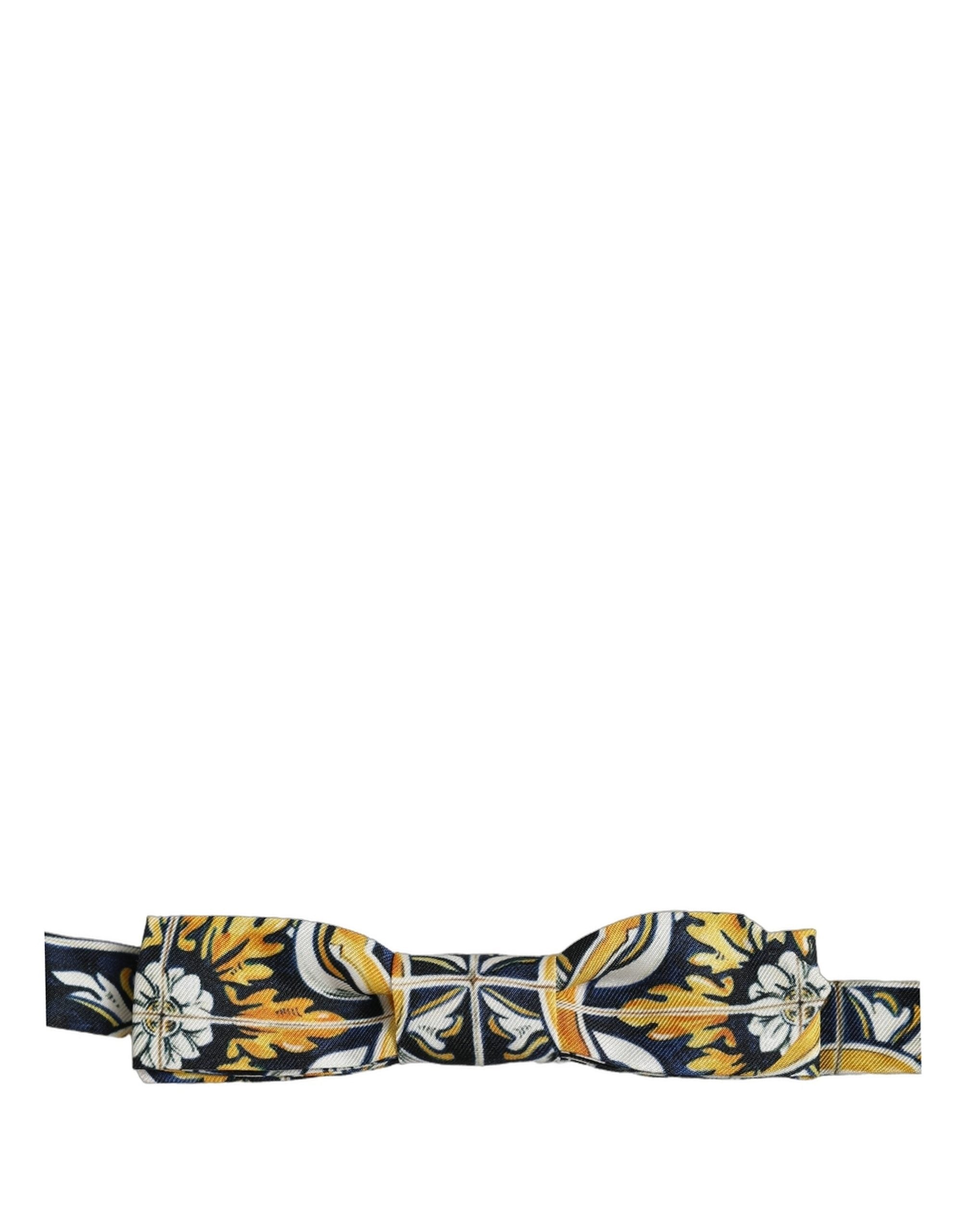 Dolce & Gabbana Damask Silk Bow Tie — Multicolor