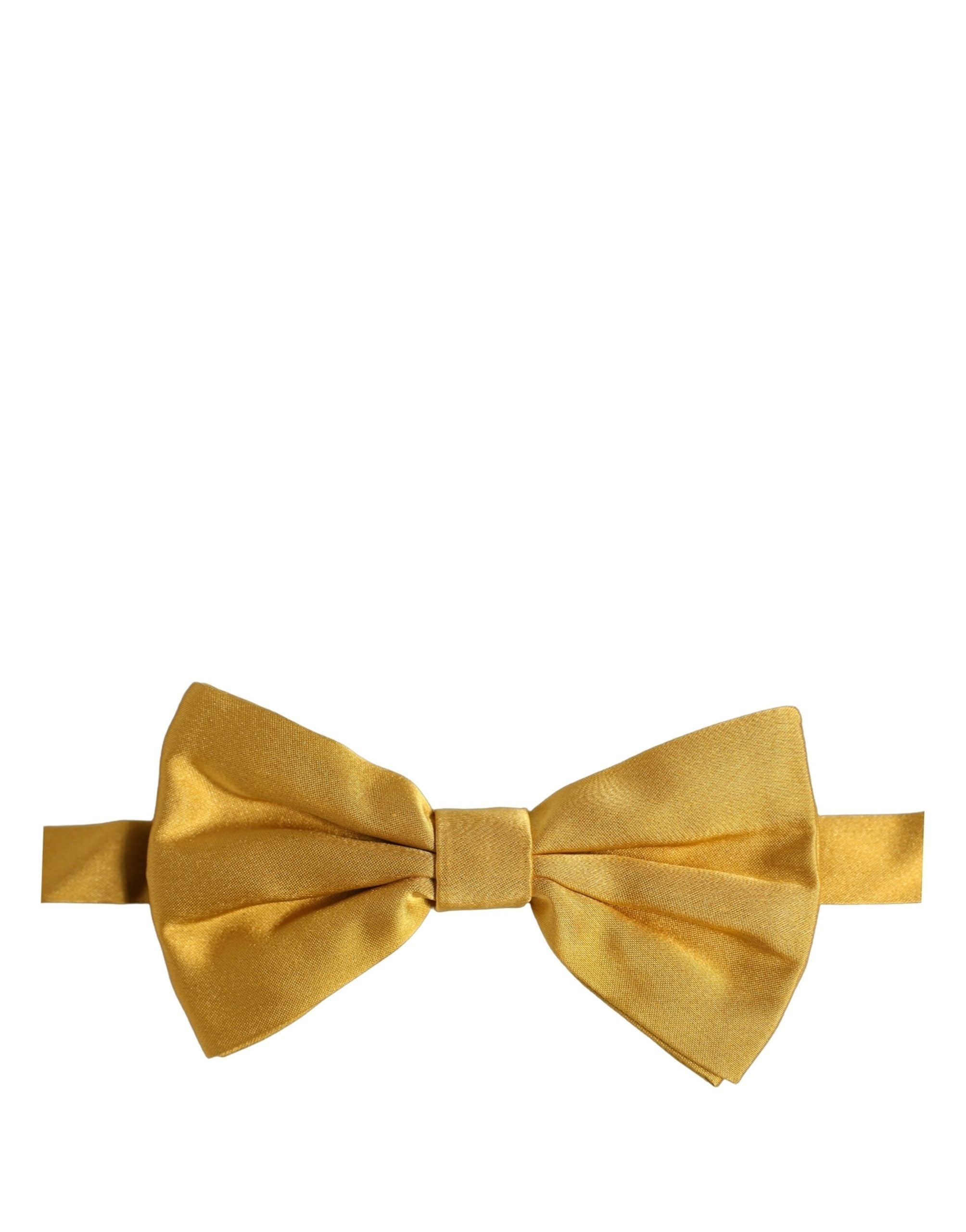 Dolce & Gabbana Silk Bow Tie — Yellow