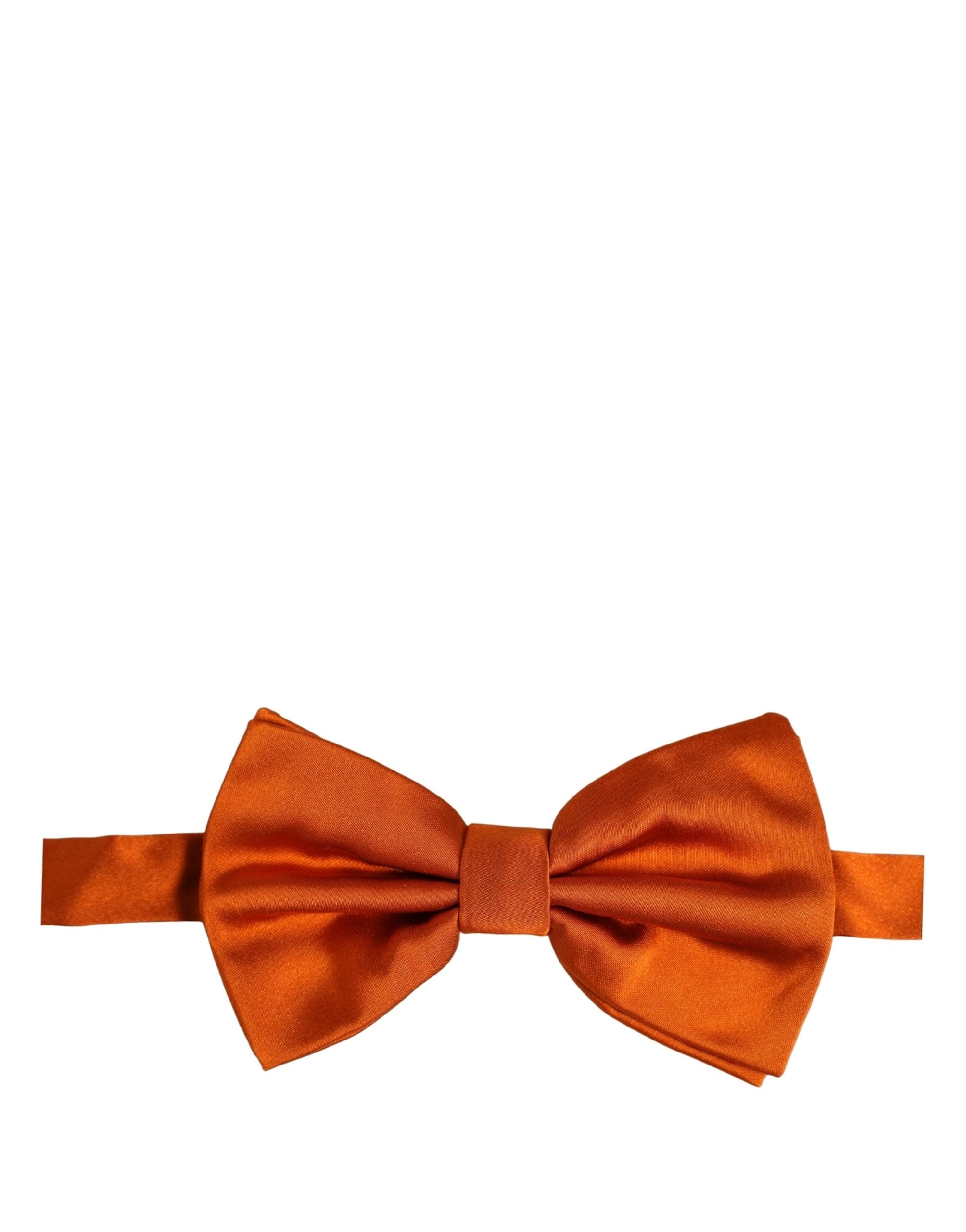 Dolce & Gabbana Silk Satin Bow Tie — Orange