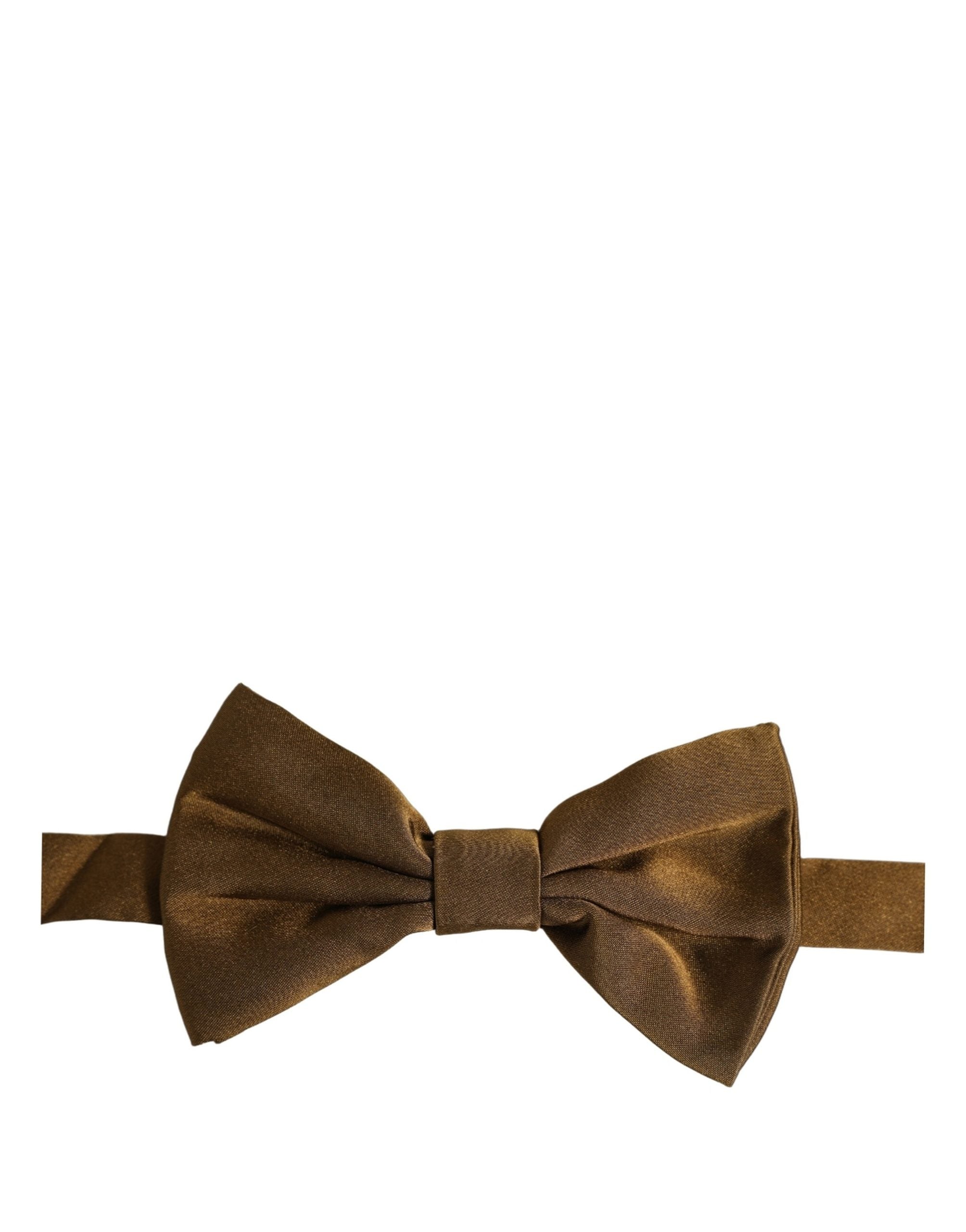 Dolce & Gabbana Silk Satin Bow Tie — Brown