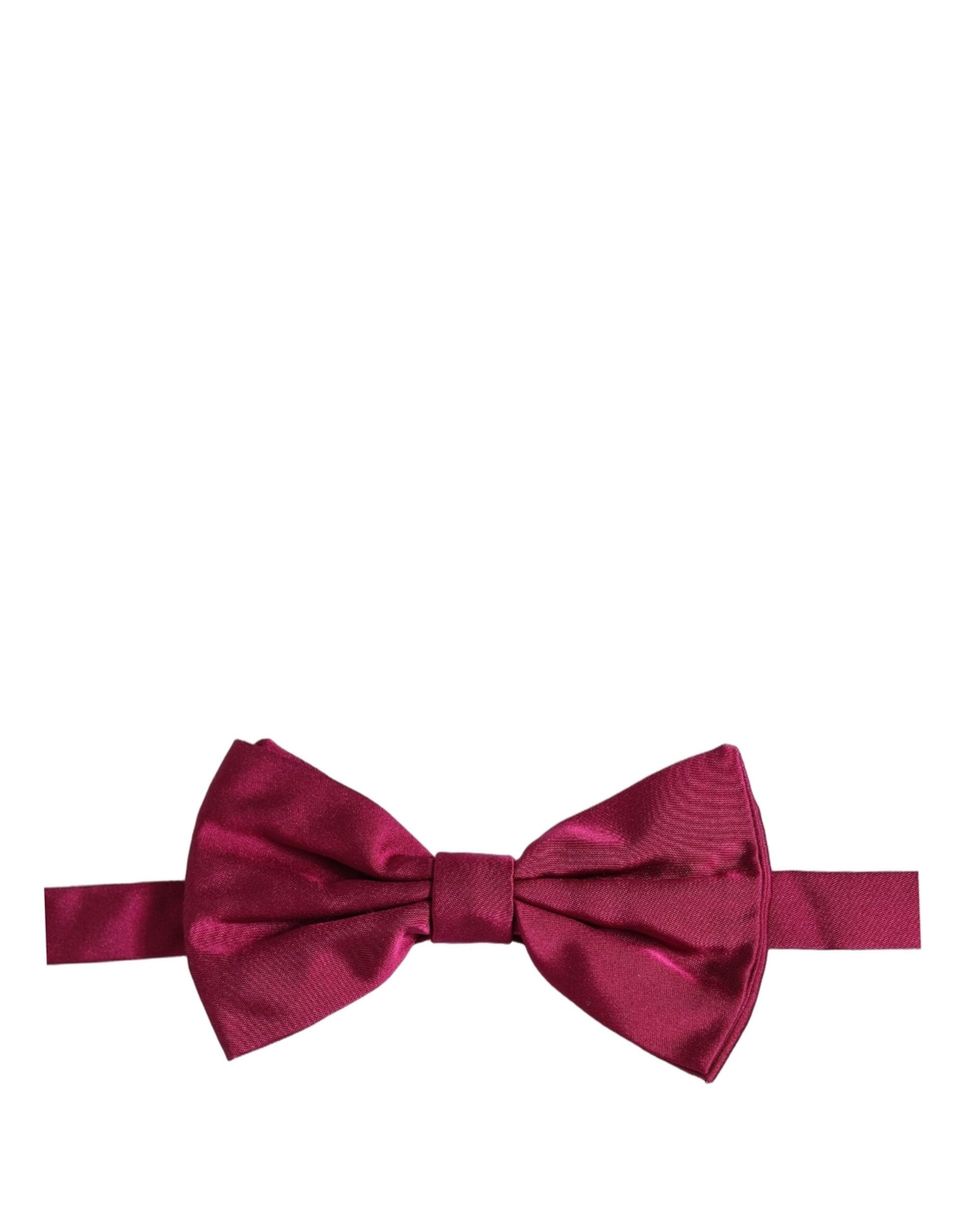 Dolce & Gabbana Silk Adjustable Bow Tie — Burgundy