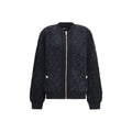 Balmain Sequin-Embellished Viscose Plush Bomber Jacket — Black