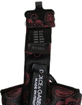 Dolce & Gabbana Burgundy Paisley Silk Bow Tie — Burgundy