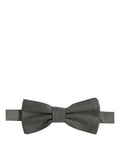 Dolce & Gabbana Silk Patterned Bow Tie — Gray
