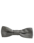 Dolce & Gabbana Silk Jacquard Bow Tie — Gray