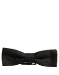Dolce & Gabbana Silk Adjustable Neck Bow Tie — Black