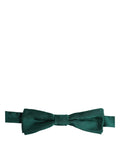 Dolce & Gabbana Silk Adjustable Neck Bow Tie — Green