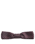 Dolce & Gabbana Woven Silk Bow Tie — Burgundy
