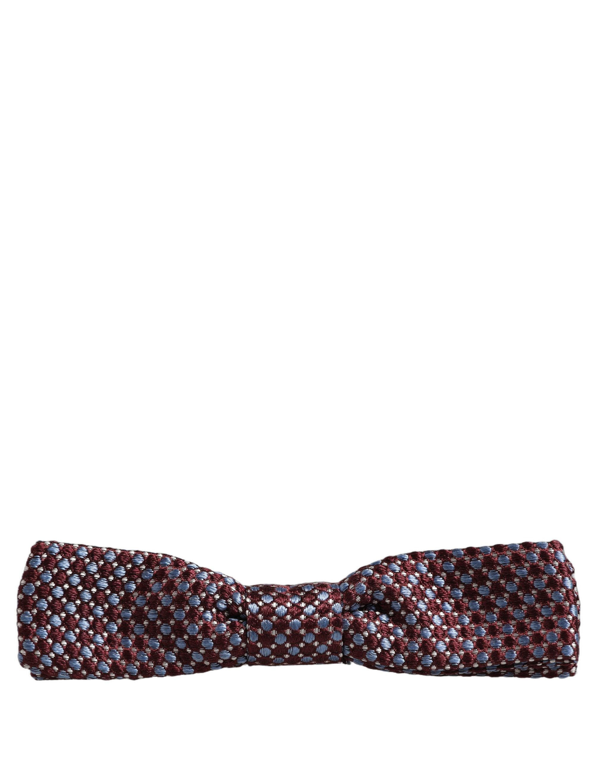 Dolce & Gabbana Woven Silk Bow Tie — Burgundy