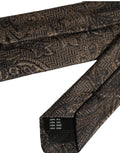 Dolce & Gabbana Paisley Silk Necktie — Brown