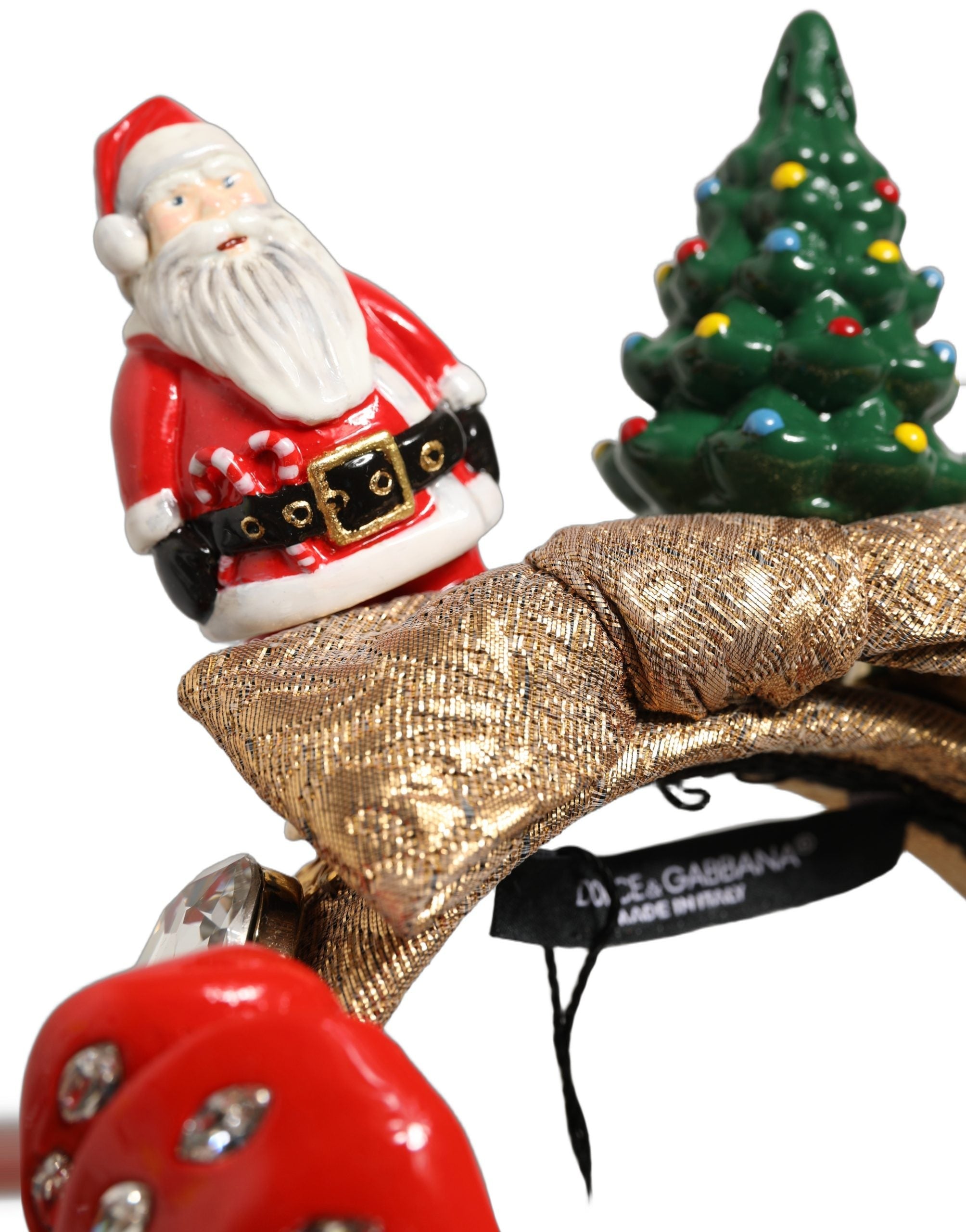 Dolce & Gabbana Christmas-Themed Glittery Headband — Gold