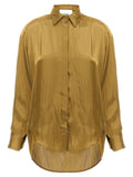 Nude Satin Shirt — Gold