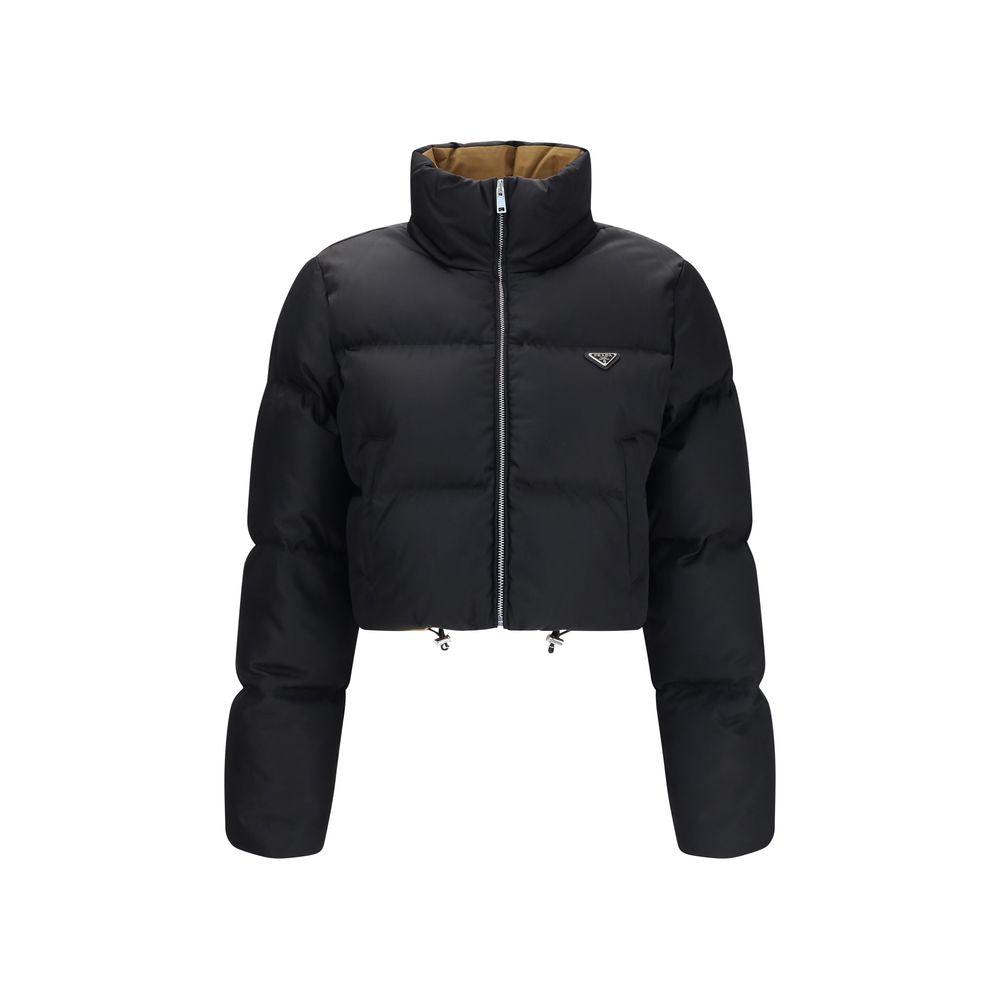 Prada Goose Down Re-Nylon Down Jacket — Black