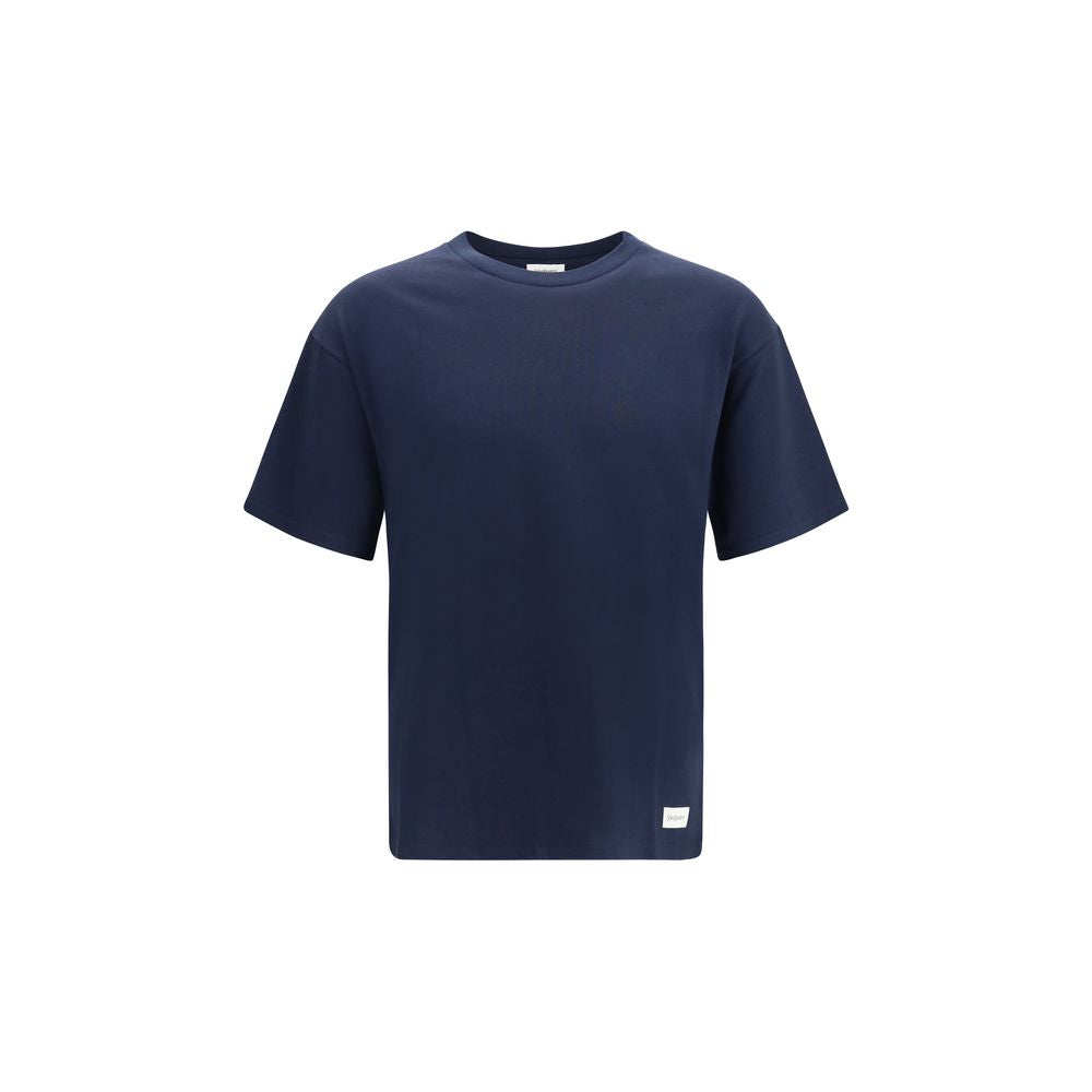 Saint Laurent Cotton-Modal Crewneck T-Shirt — Navy