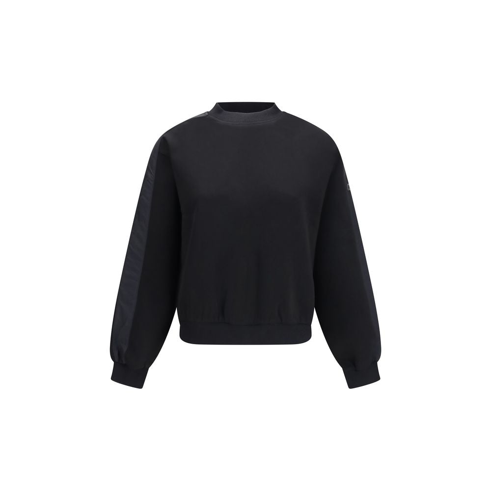 Moose Knuckles Cotton-Blend Crewneck Sweatshirt — Black