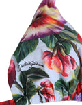 Dolce & Gabbana Floral Triangle Bikini Top — Multicolor